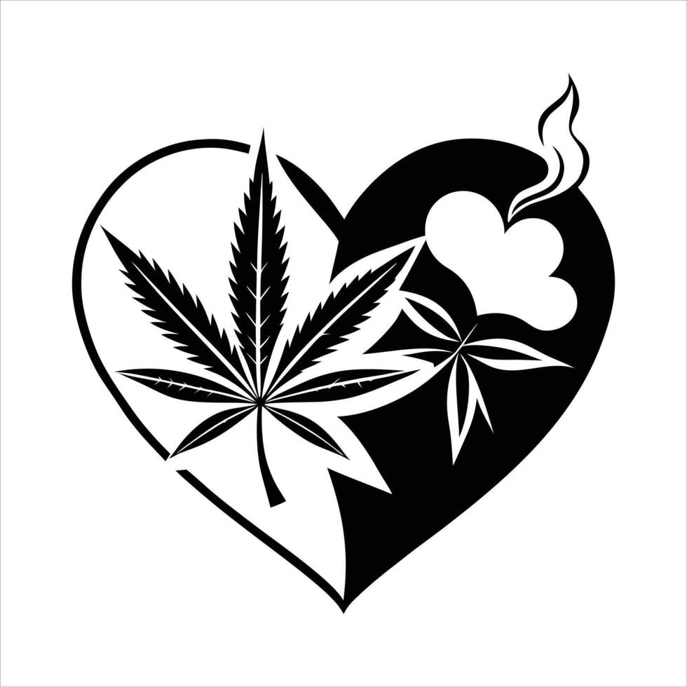 Love and Cannabis Vibes vector