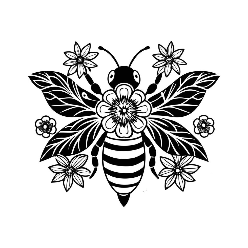 Blooming Bee Magic vector