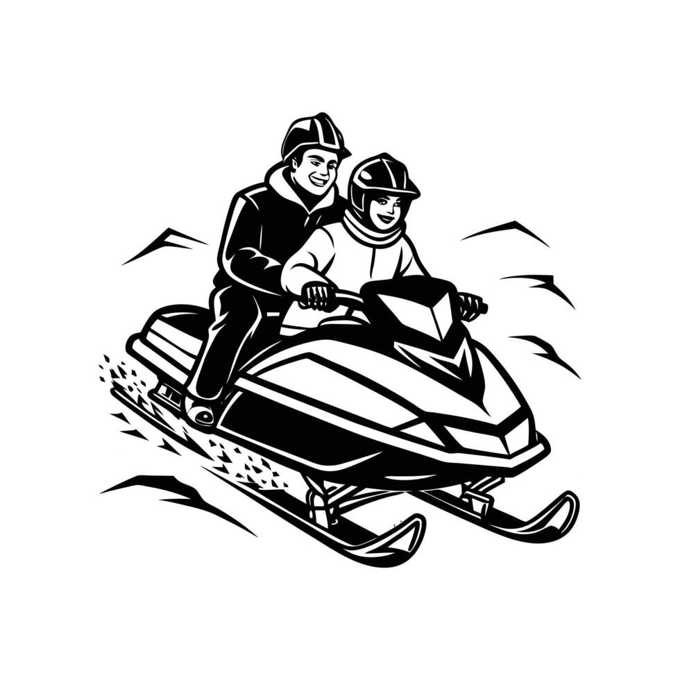 Speed and Snow Together vector