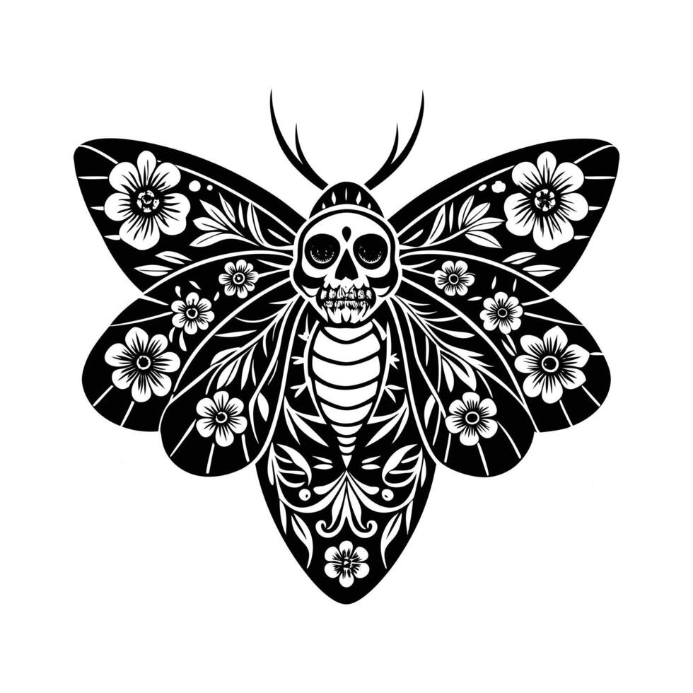Blooming Death Moth vector