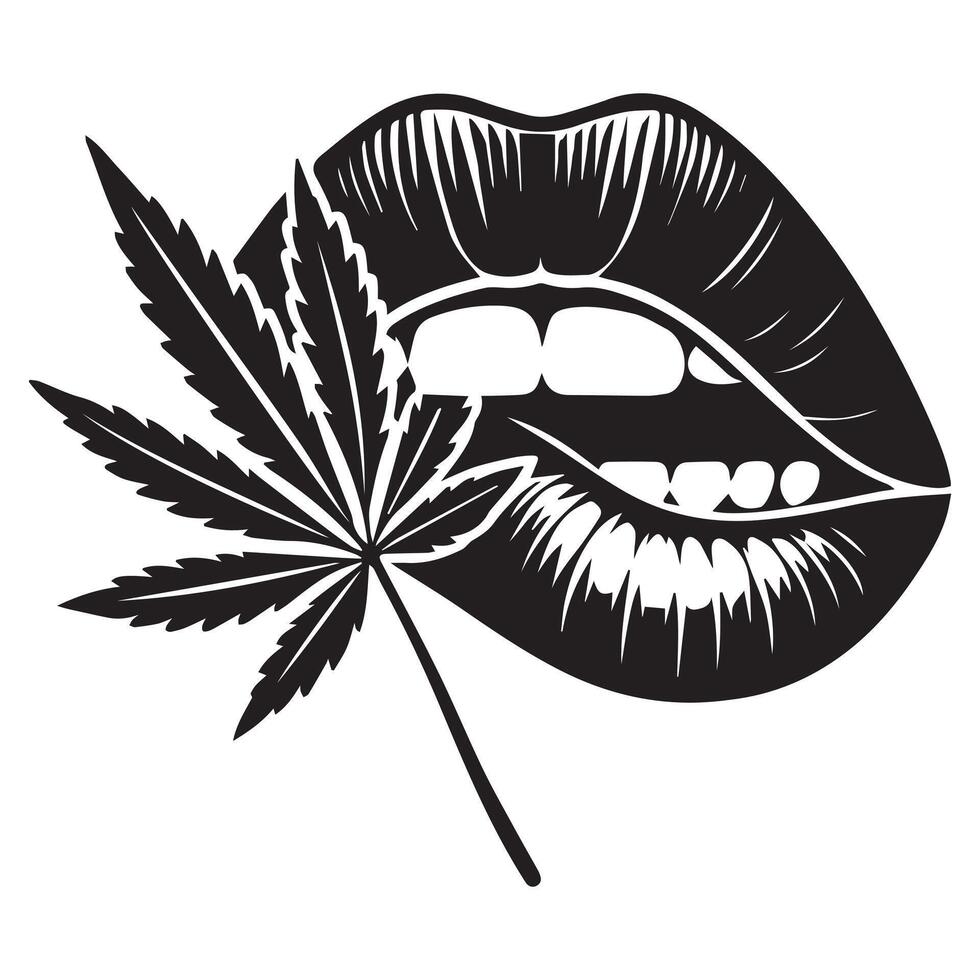 Bold Cannabis Clipart Featuring Unique Marijuana Weed Graphics vector