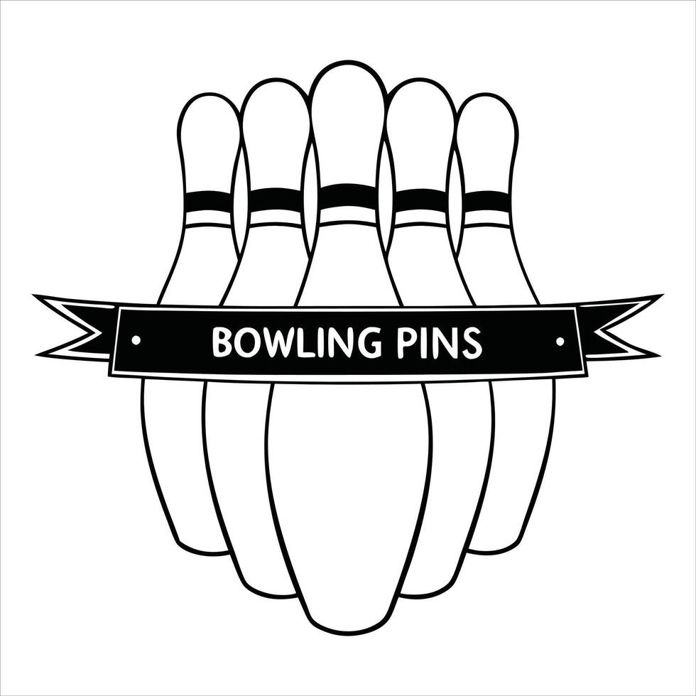 Bowling Vibes with Ball and Pin Illustration vector