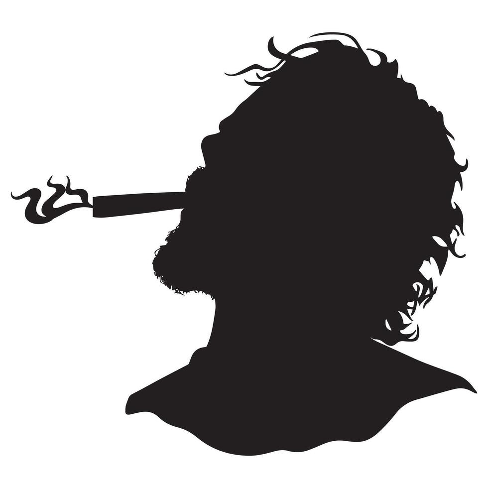 Cool Stoner Clipart Featuring Weed and Smoke Elements vector