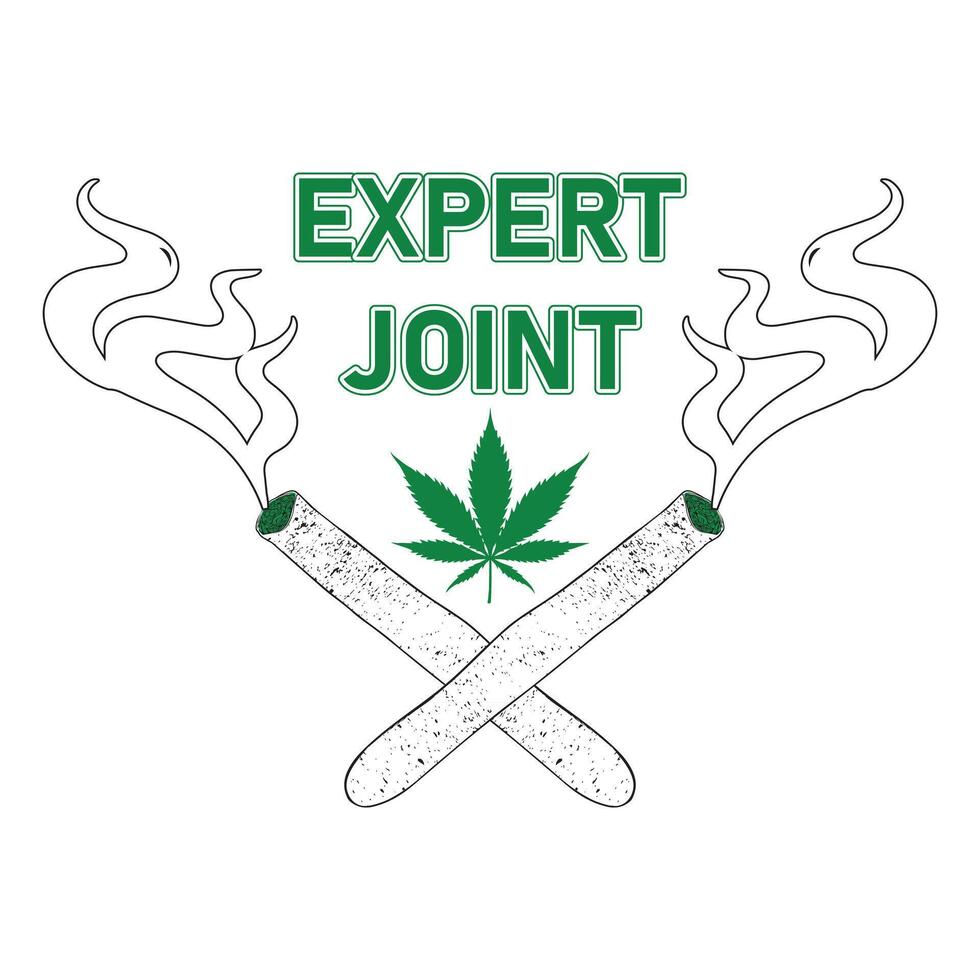 Chill Cannabis Quote Design with Smoking Weed Graphic vector