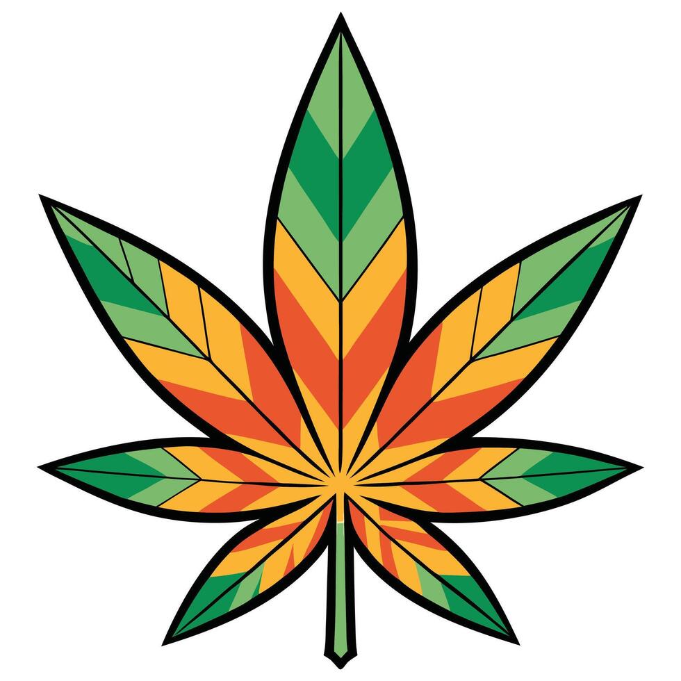 Colorful Marijuana Stoner Art for Digital Designs vector