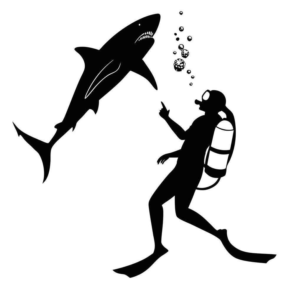 Scuba Diving Graphics Ocean Explorer Clipart Design vector