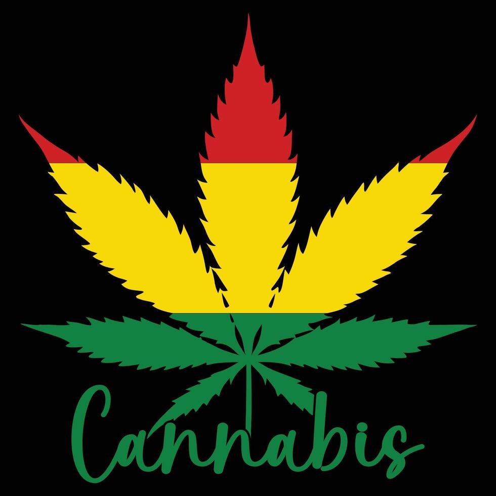 Artistic Stoner Typography Design Featuring Weed Smokes vector