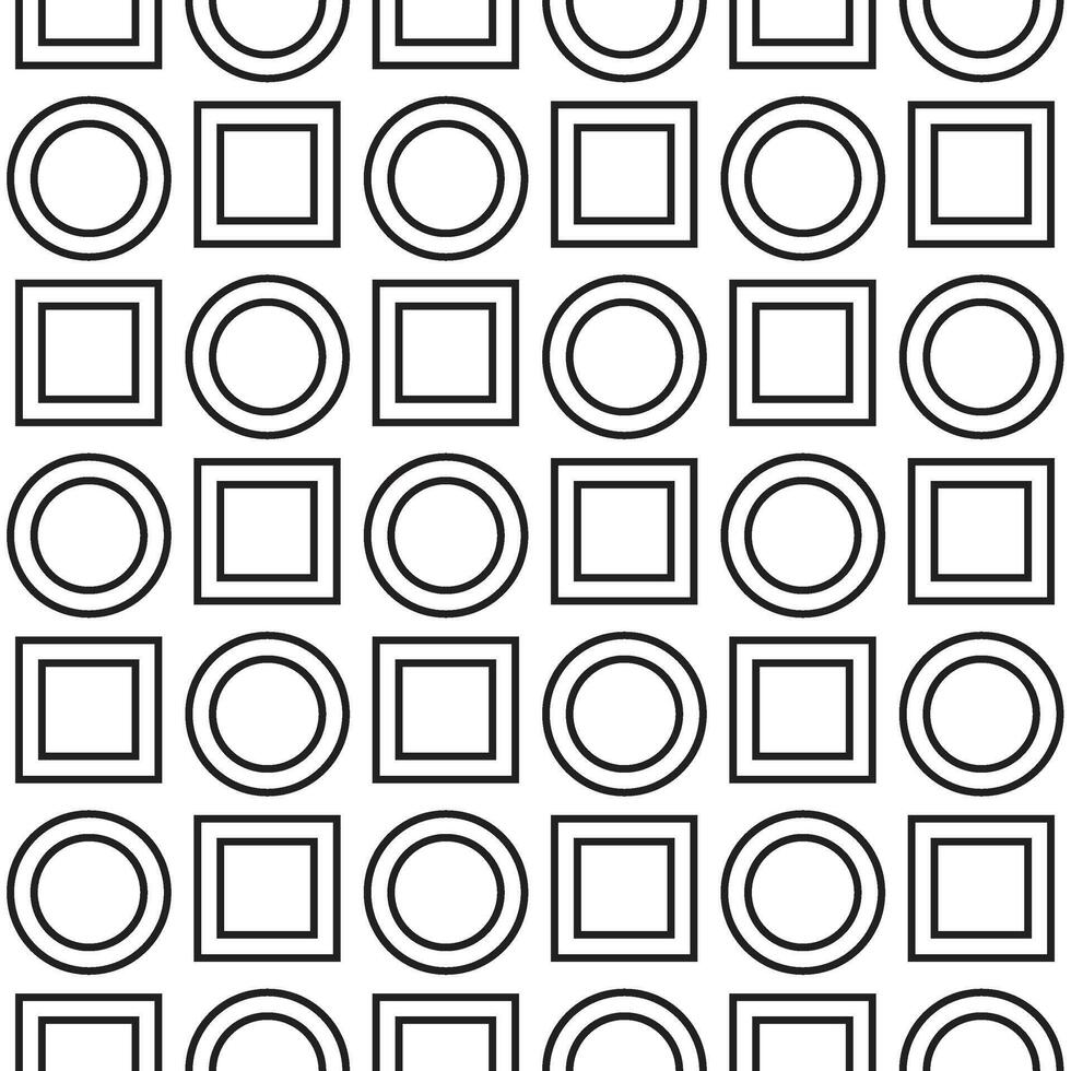 Geometric Circle and Square Pattern vector