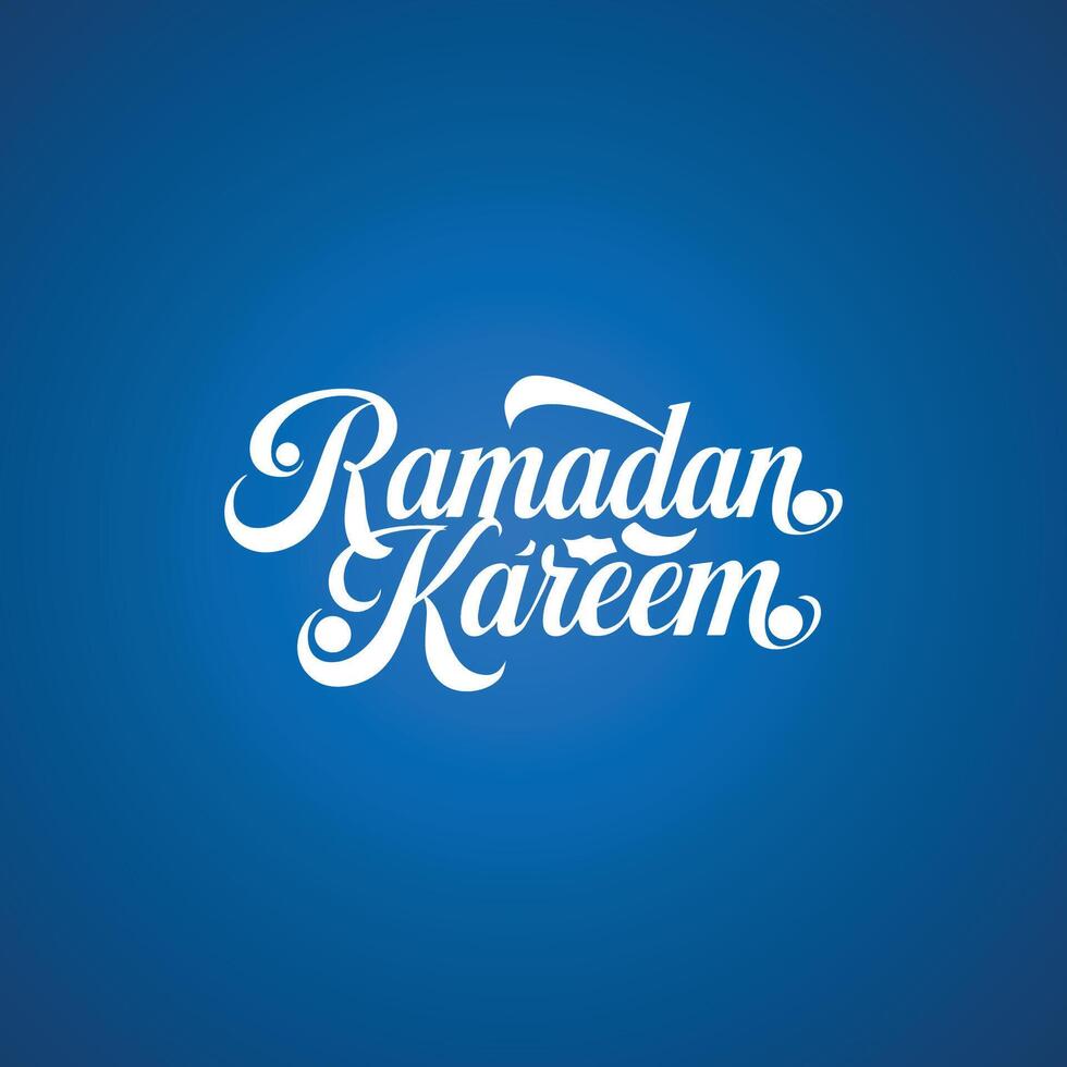 Ramadan Kareem Wishes On Blue Background vector