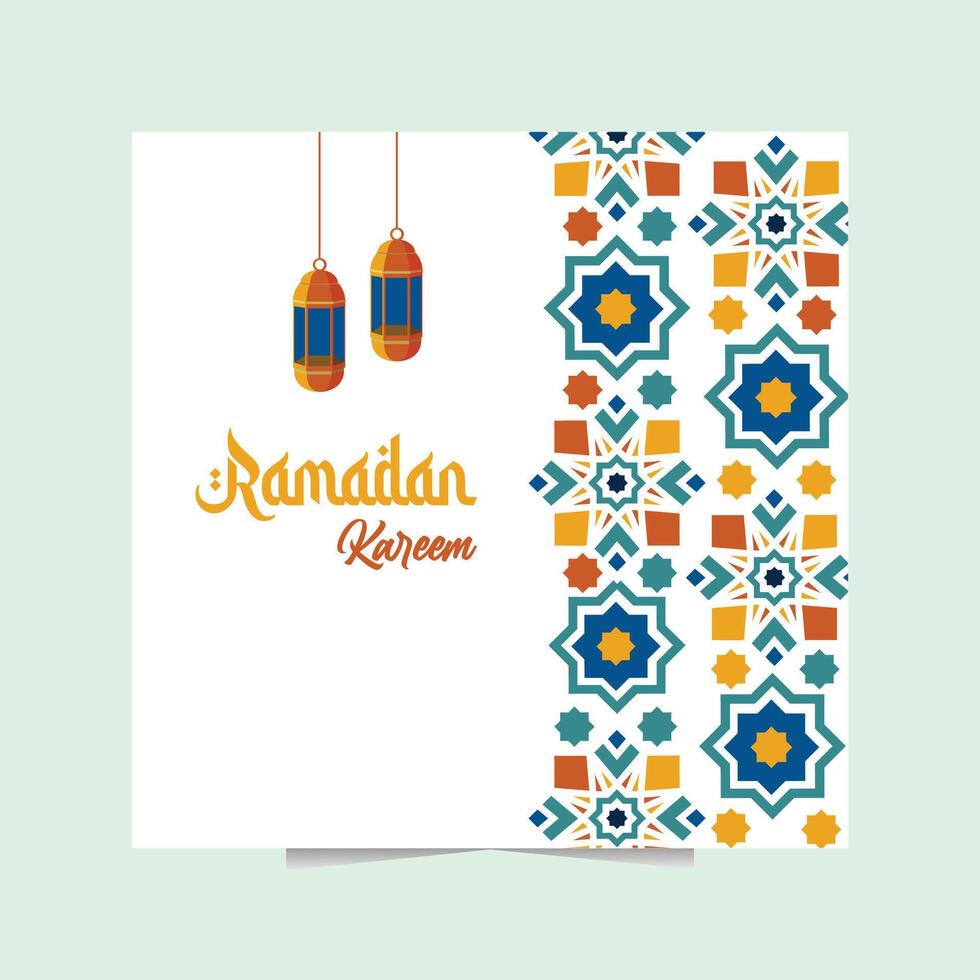 Elegant Islamic Ramadan Kareem Card Design vector