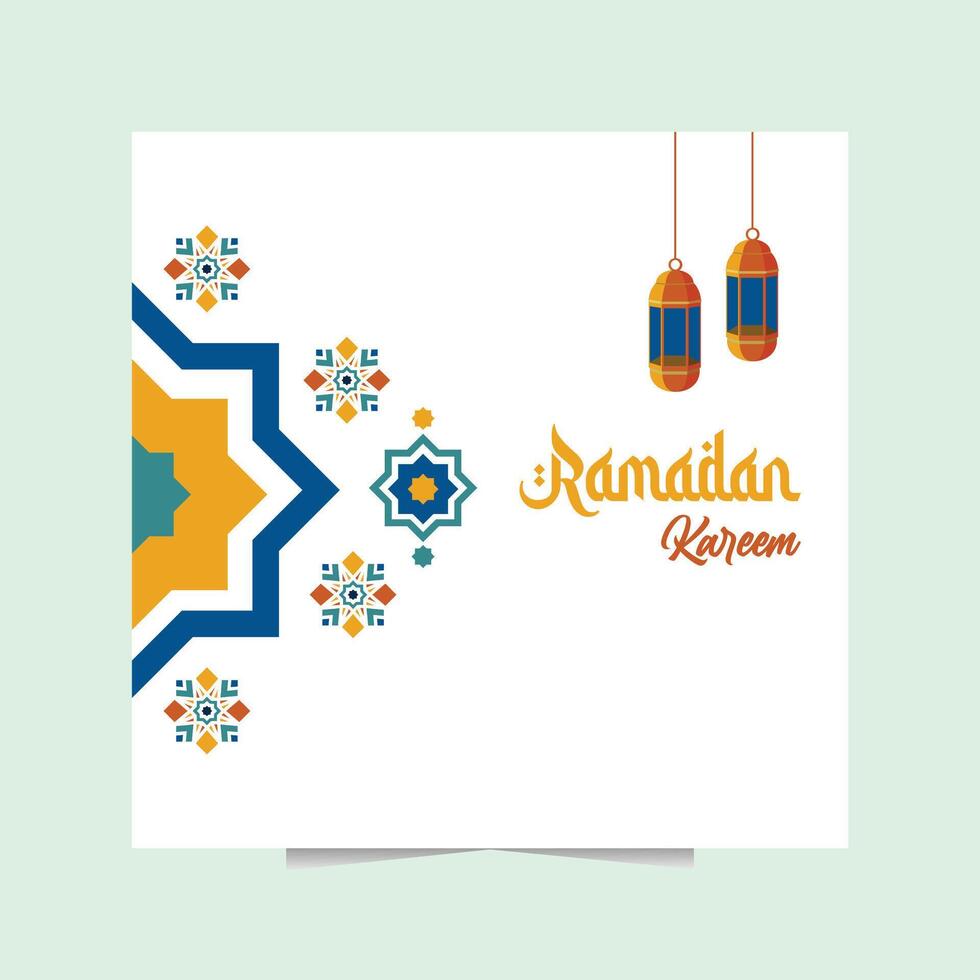 Ramadan Kareem Islamic Geometric Background vector