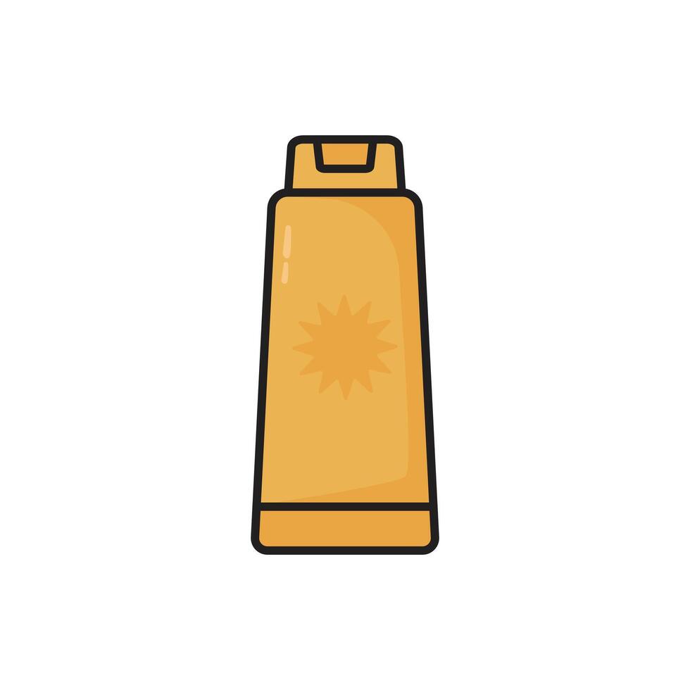 sunscreen sunblock icon design illustration flat cartoon style vector