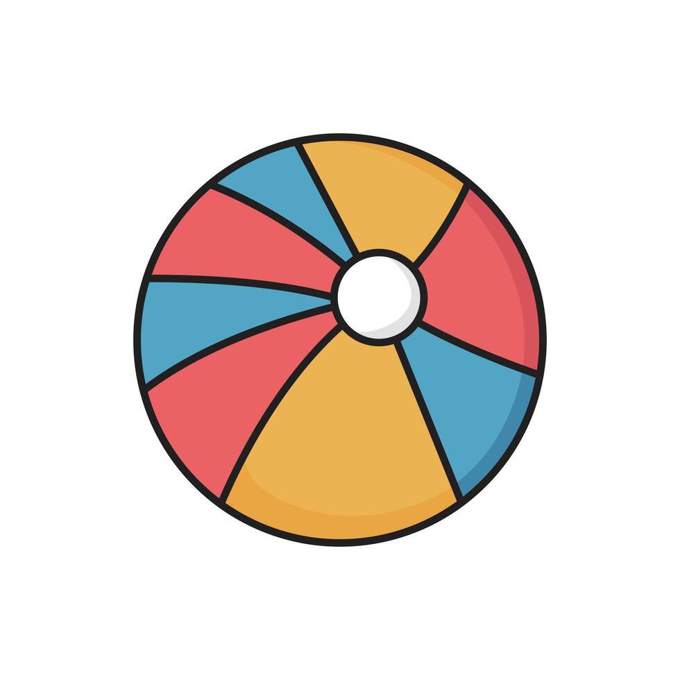 colorful beach ball icon design illustration cartoon style vector