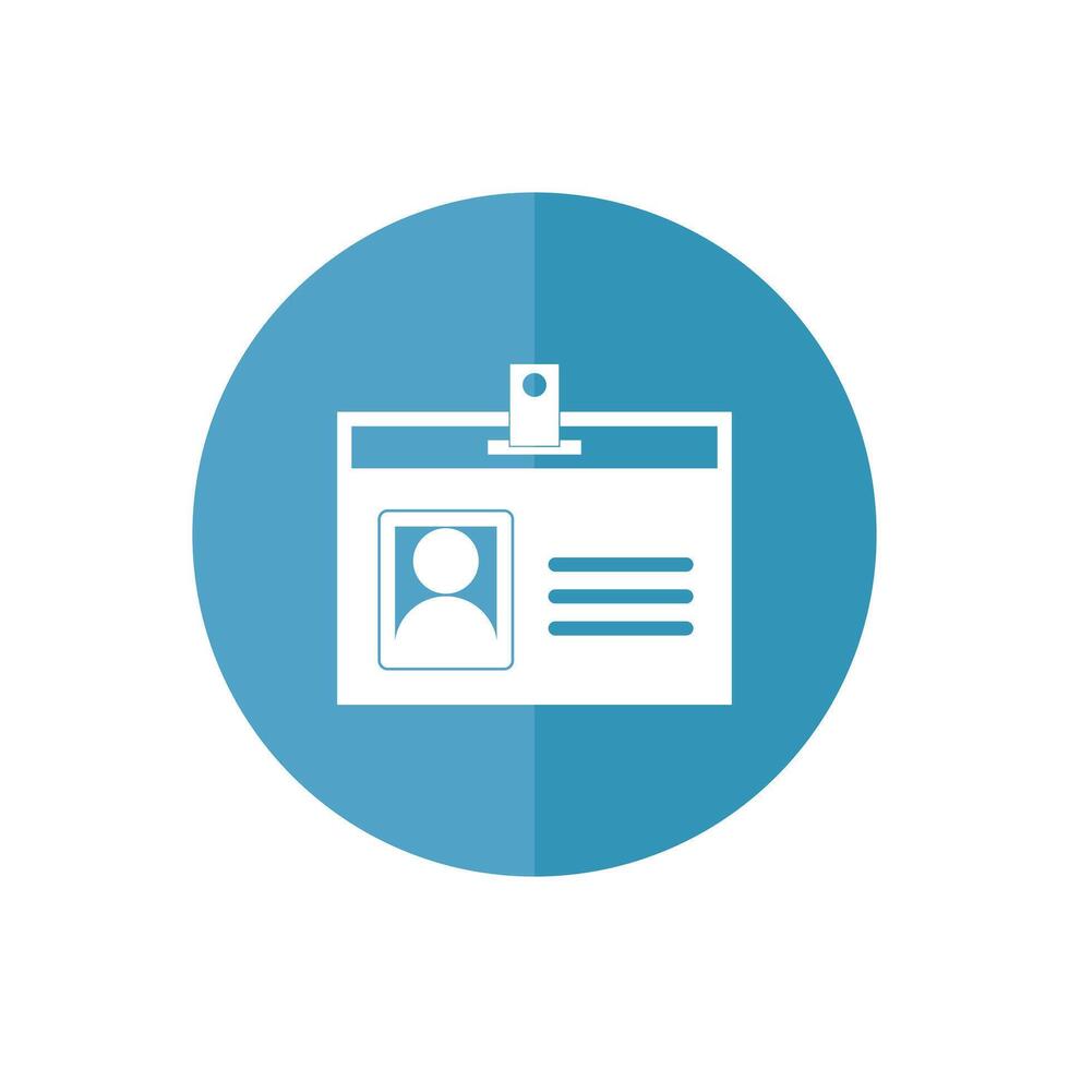 id card icon design concept flat style vector