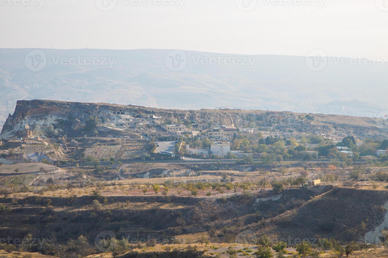 A mountain range in the background photo