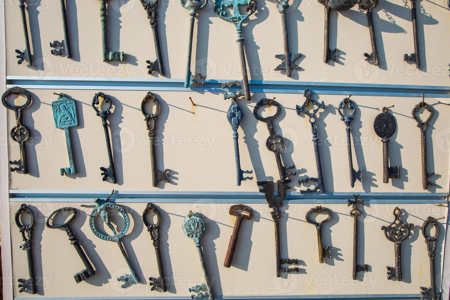 A bunch of old keys photo