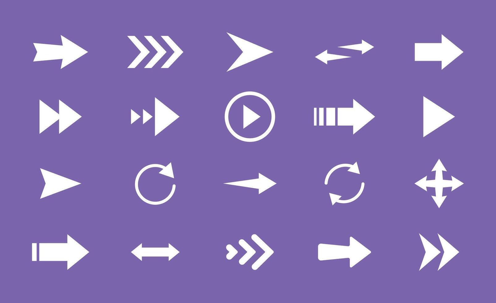 Set of arrows. Arrows icon pack vector