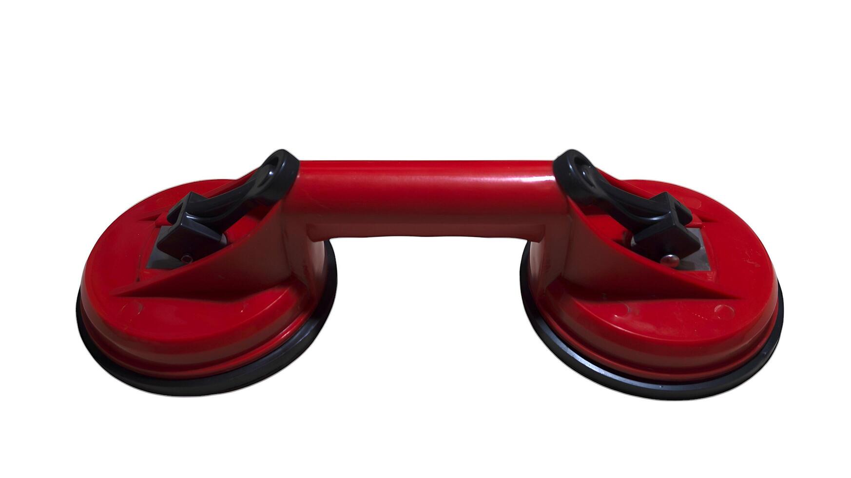 Red Glass Suction Cup with Handle for Construction or Industrial Applications photo