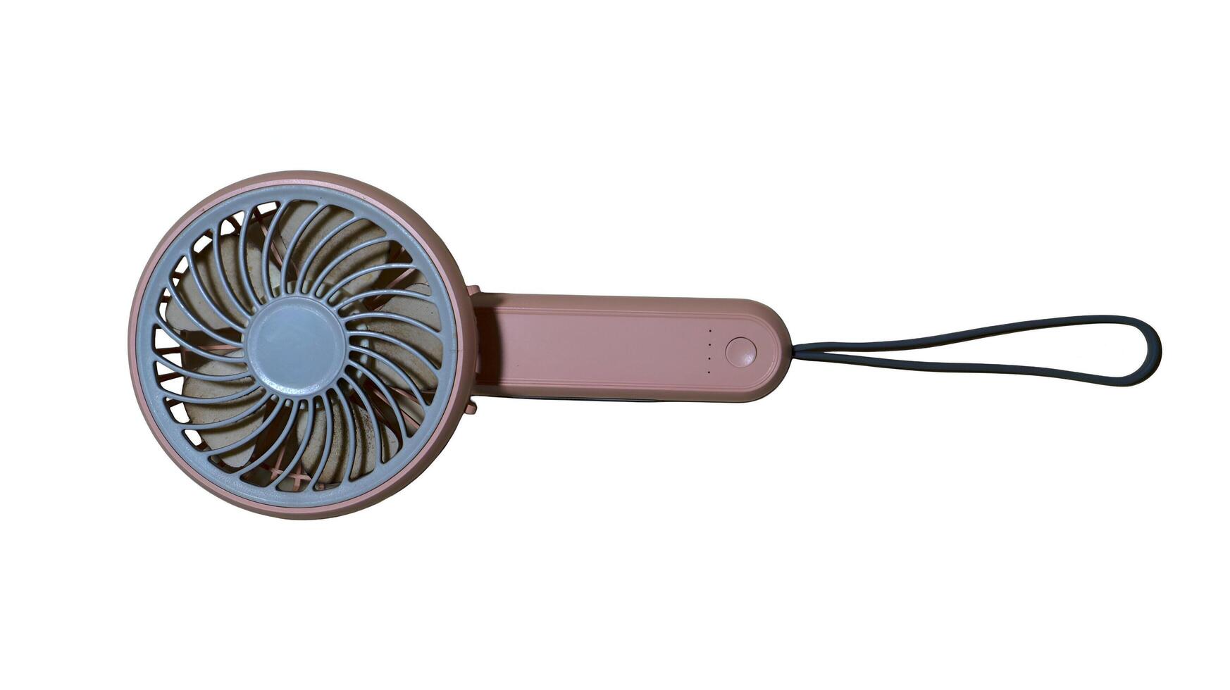 Compact portable fan for personal cooling on isolated white backdrop photo