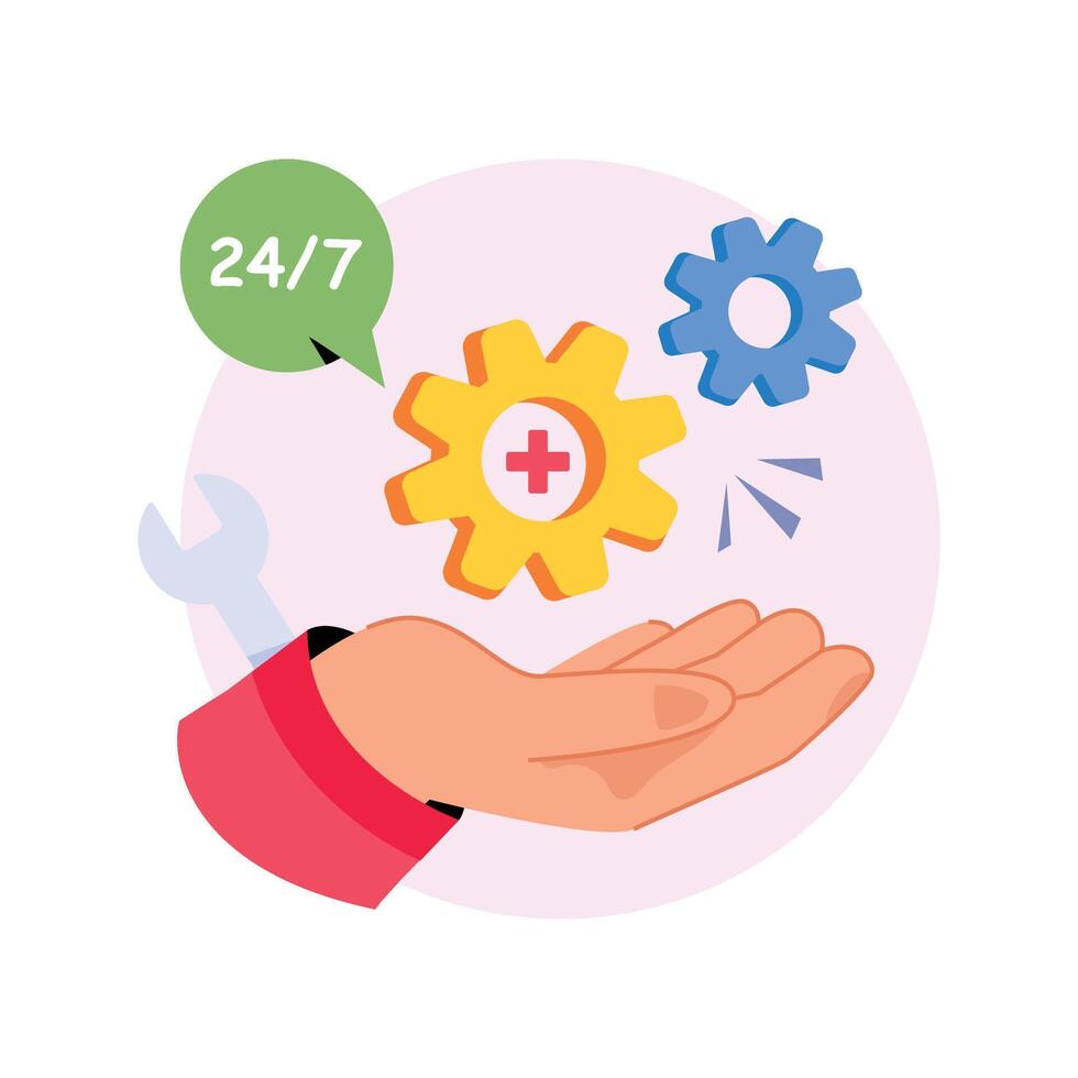 Technical Support Concepts Style illustrations. EPS 10 File stock illustration vector