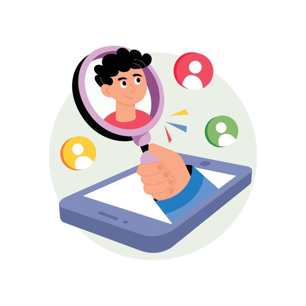Find My Friend Concepts Style illustrations. EPS 10 File stock illustration vector