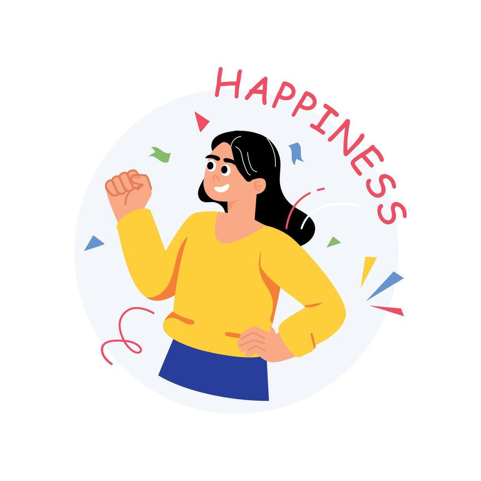 Happiness Concepts Style illustrations. EPS 10 File stock illustration vector
