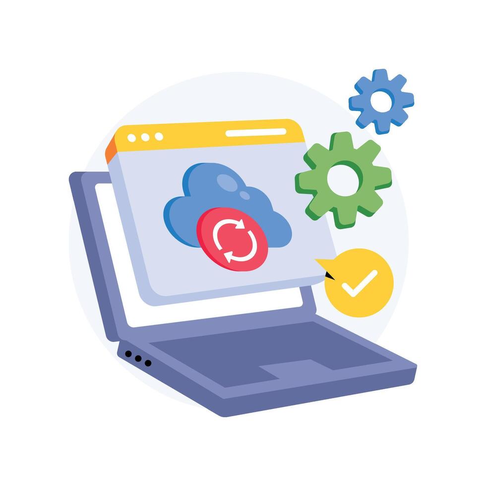 Cloud Services Concepts Style illustrations. EPS 10 File stock illustration vector