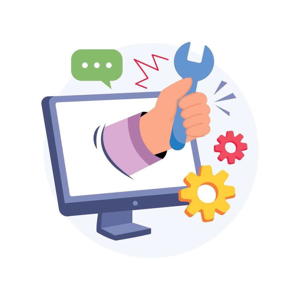 Computer Repair Concepts Style illustrations. EPS 10 File stock illustration vector