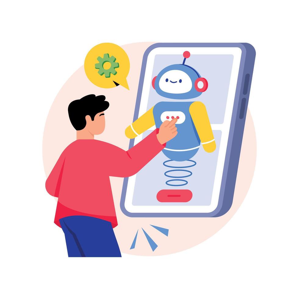 Chatbot Support Concepts Style illustrations. EPS 10 File stock illustration vector