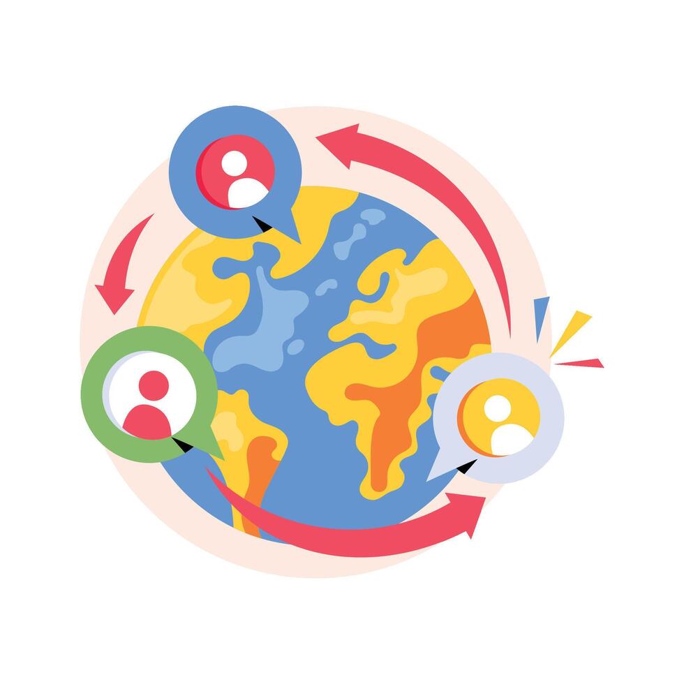 Connection Concepts Style illustrations. EPS 10 File stock illustration vector