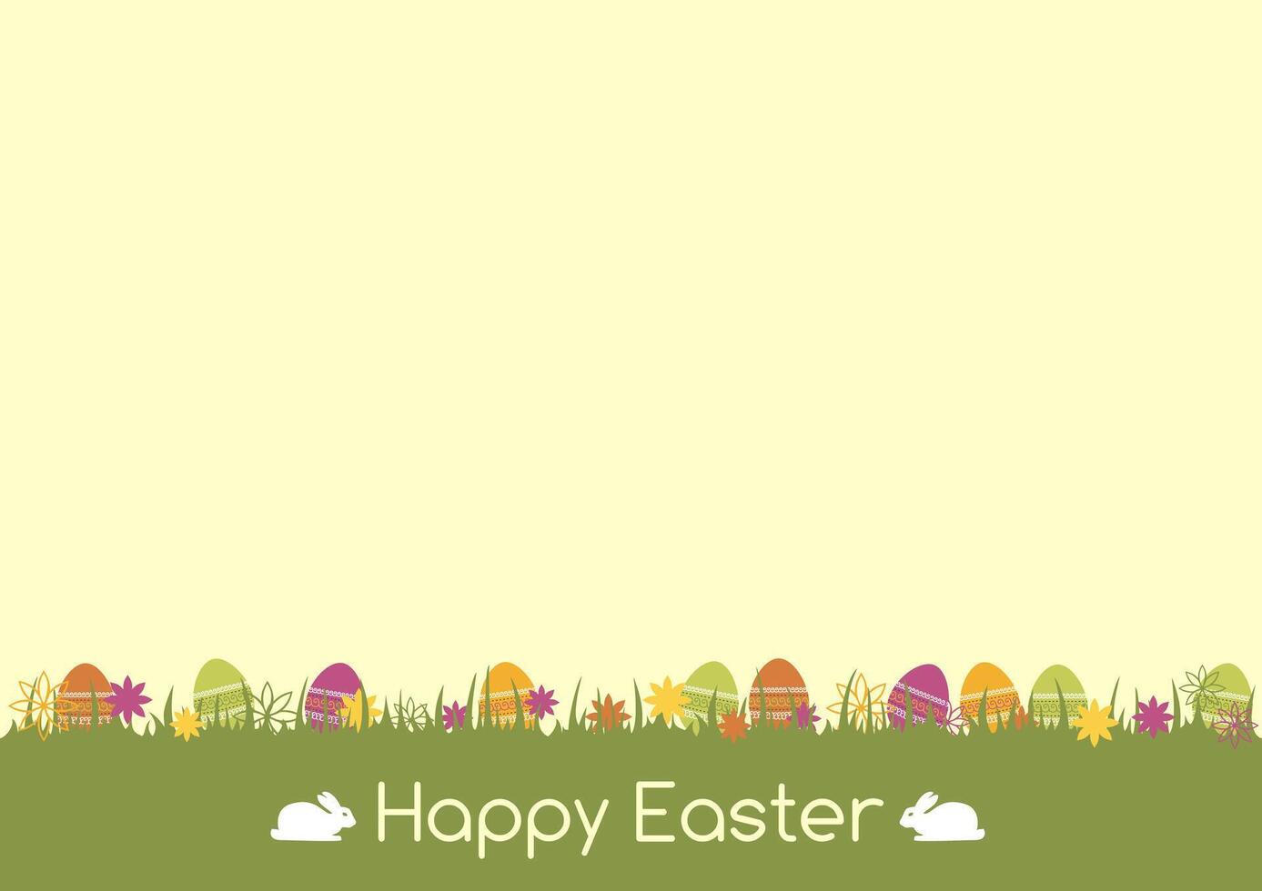 Blank page with border for Easter greetings vector