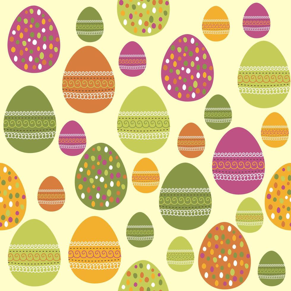 Colored Easter eggs seamless pattern vector