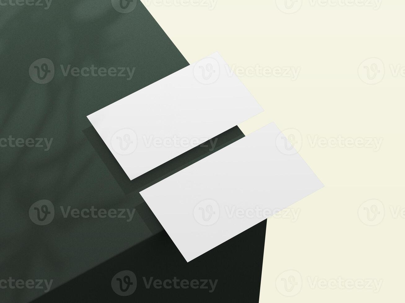 Mockup featuring minimalist business cards photo