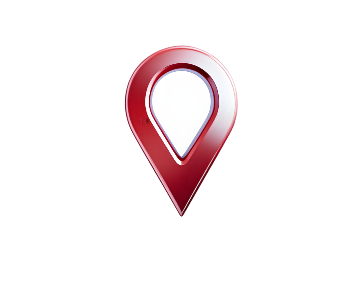 Red Glossy Location Pin A 3D Rendered Map Marker png