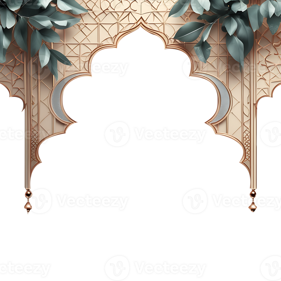 Ornate frame with leaves and flowers png