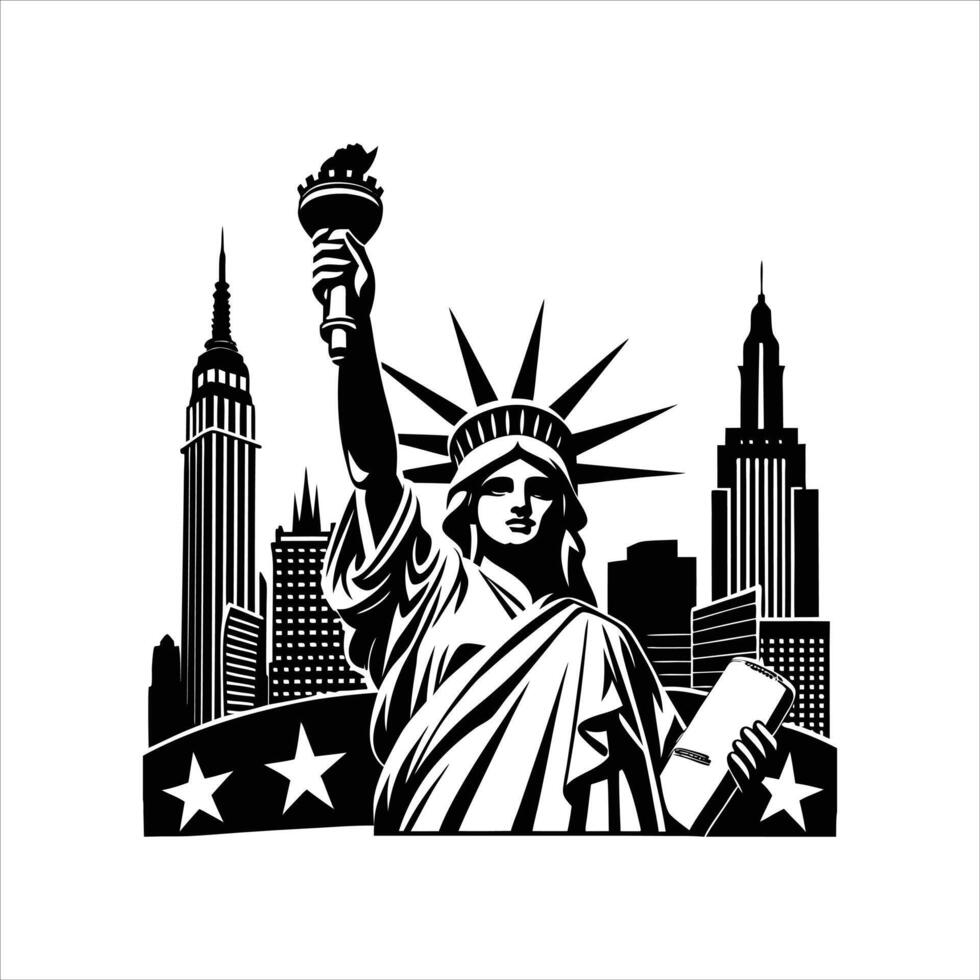 Statue Liberty Illustration vector