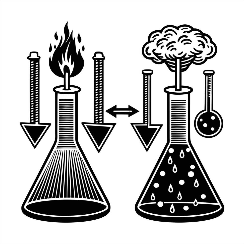 Beaker and a burner colouring book vector
