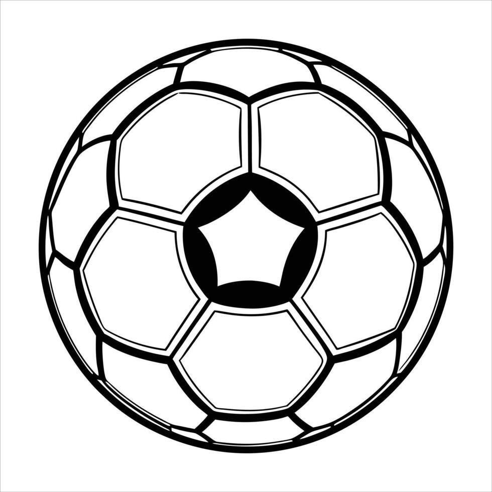 classic black and white soccer ball svg vector