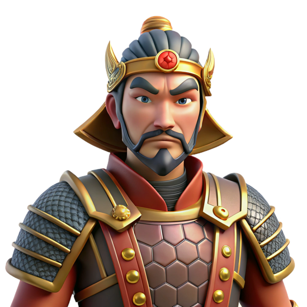 3D Illustration Asian Emperor png