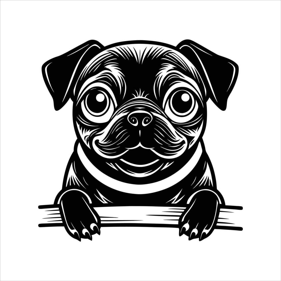 Papillon Dog Face vector