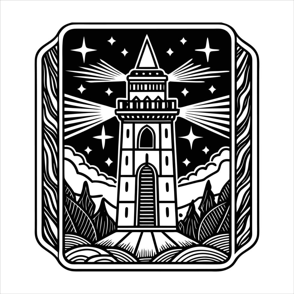 Enchanted Castle Fantasy Landscape vector