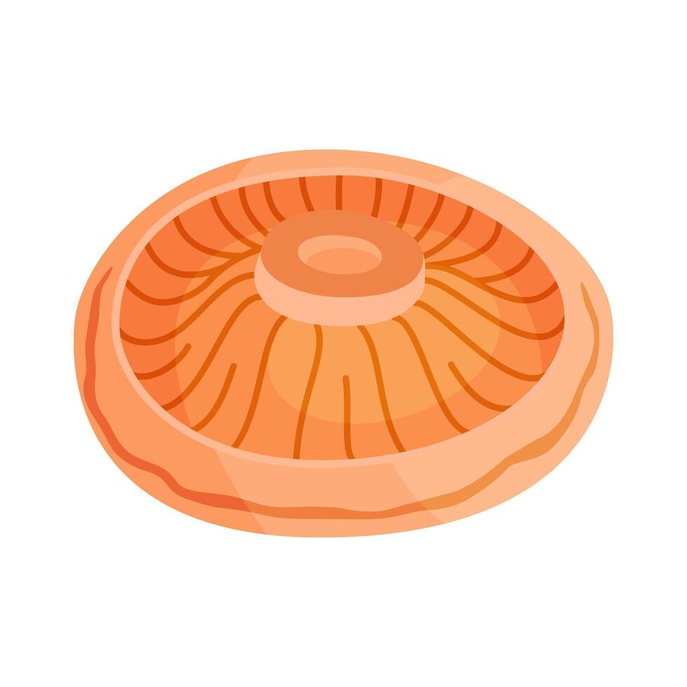 Saffron milk cap mushroom, edible forest mushroom icon. Hand drawn trendy flat style delicious milk cap. Lactarius deliciosus fungus icon Isolated vector