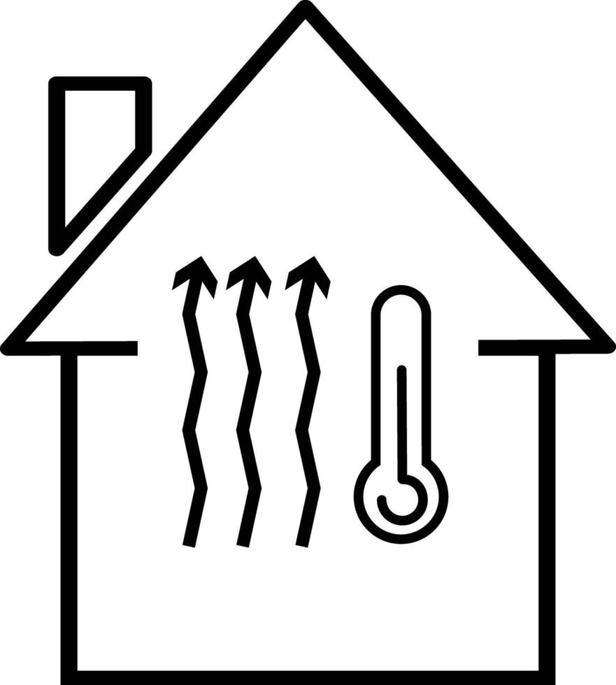 Heated floor icon. House heating related. HVAC system sign. flat style. vector