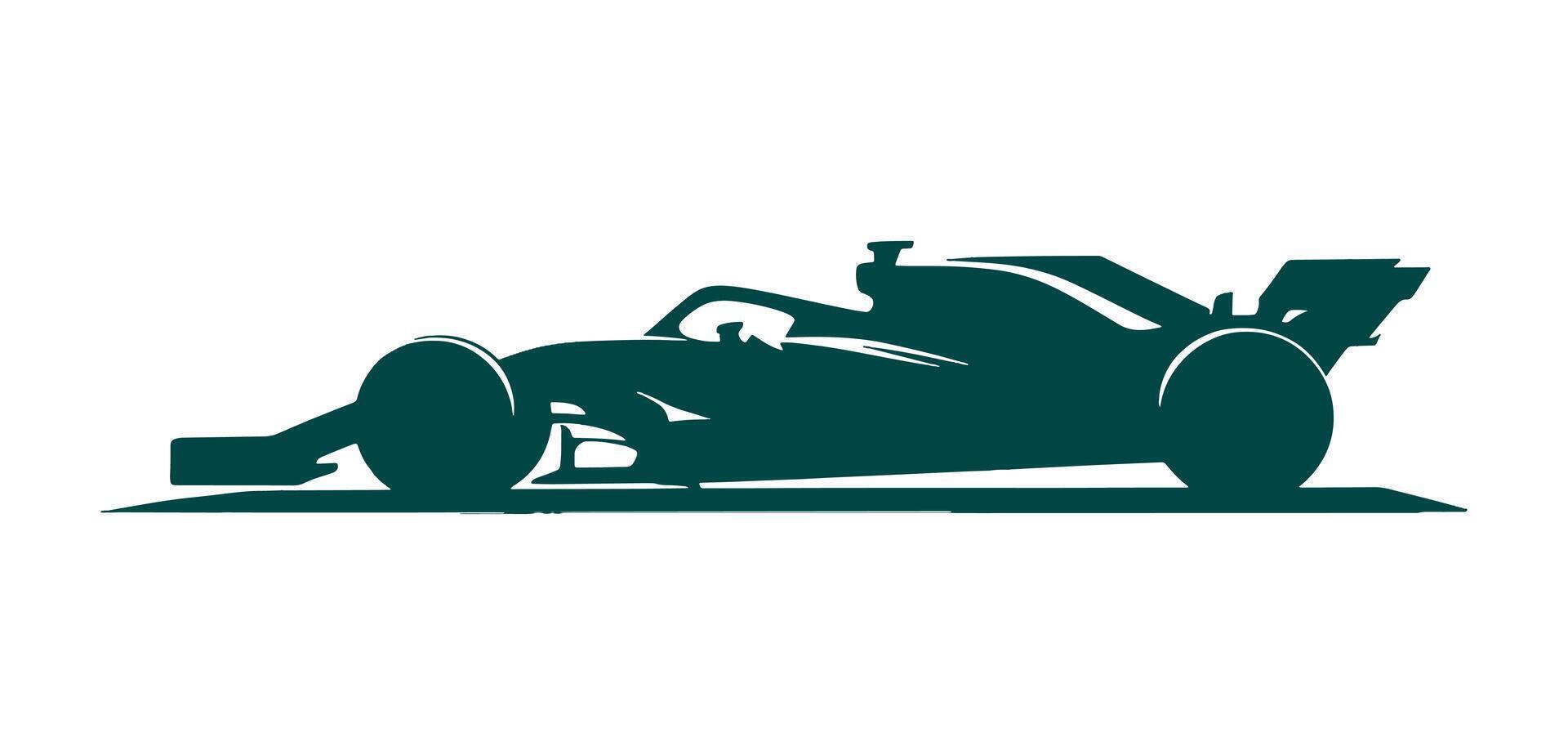 Silhouette of a racing car illustration on a white background vector