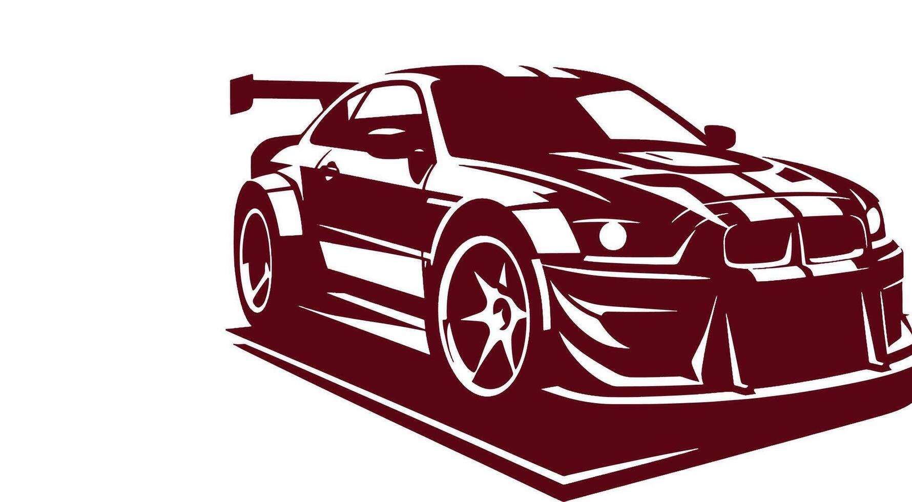 A car logo with a black and white image vector