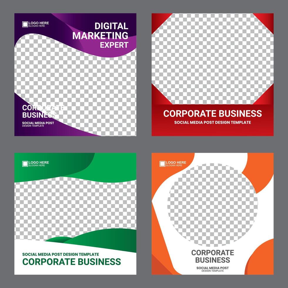 digital marketing social media template bundles vector