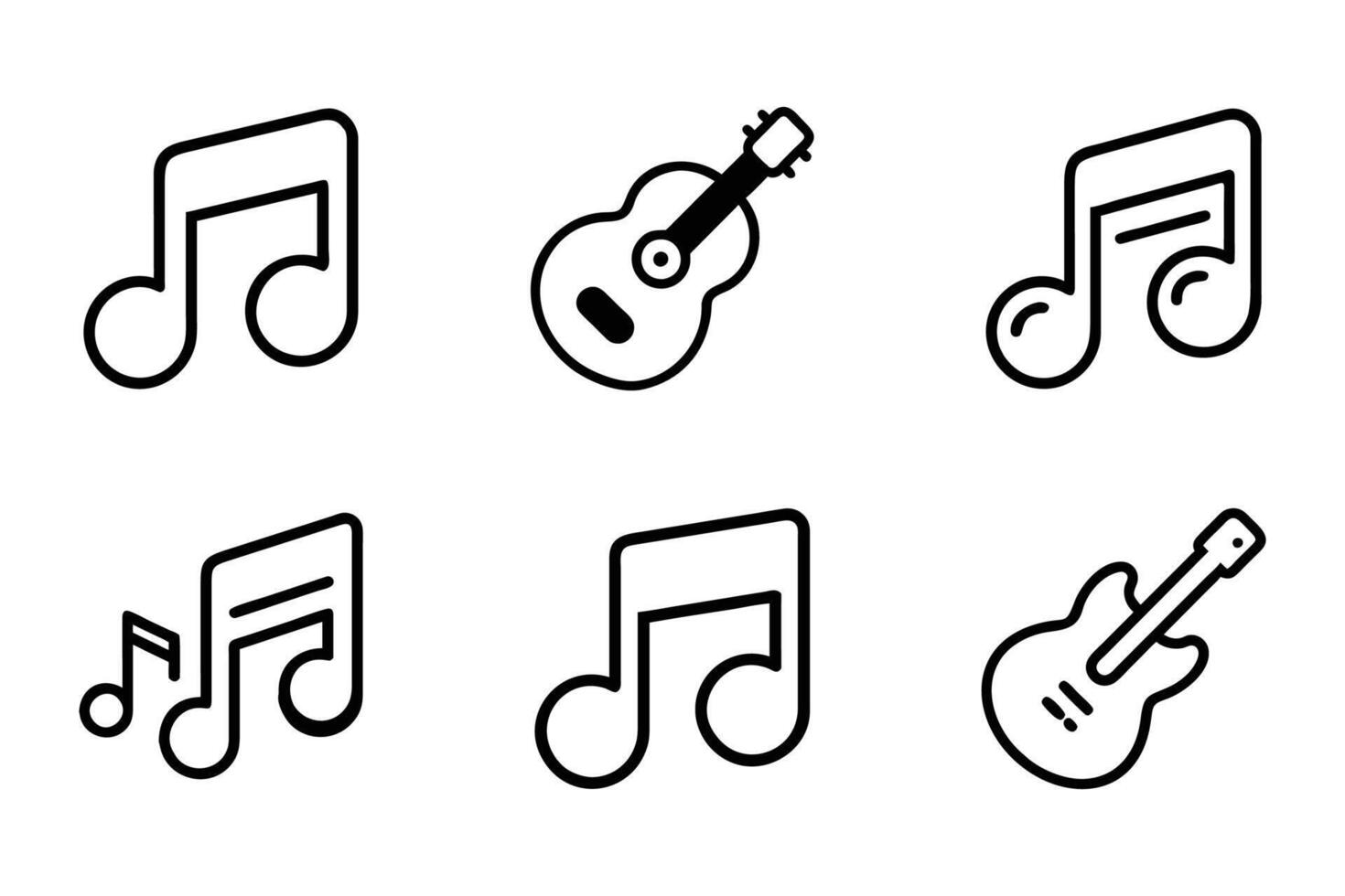 Headphone silhouette outline icon collection vector