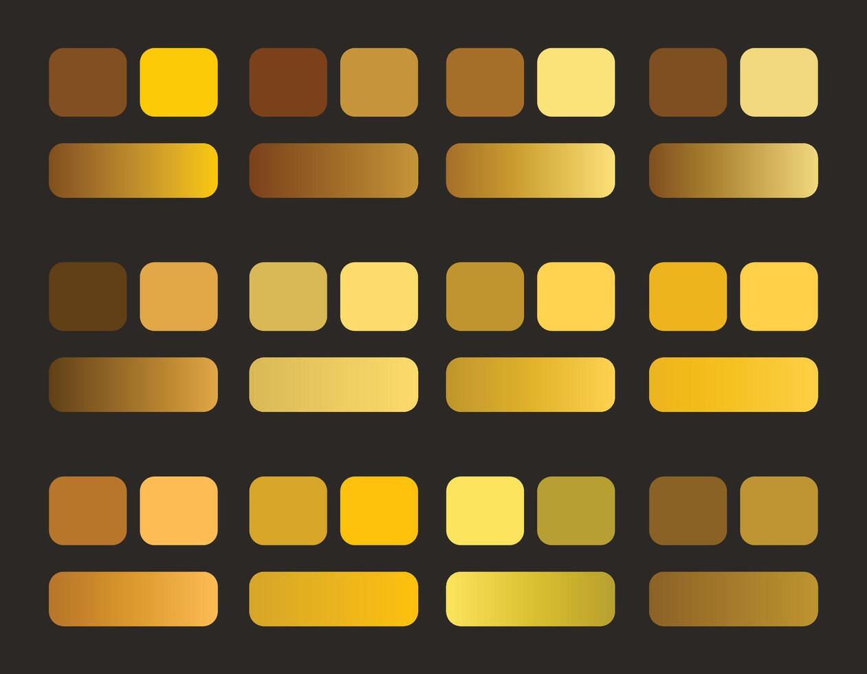 Golden color palette vector