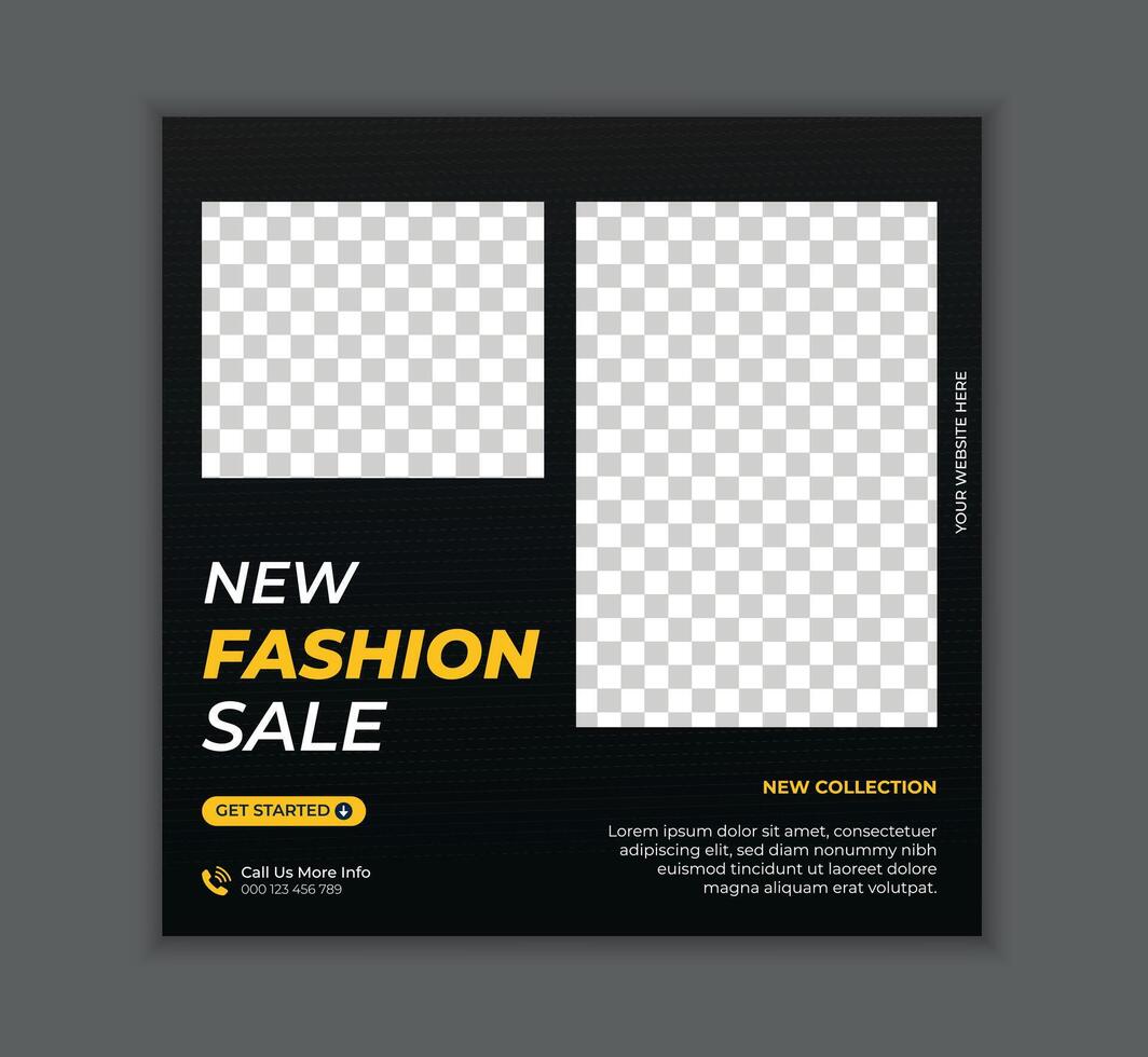 Modern Fashion Offer Flyer And Post Design. vector