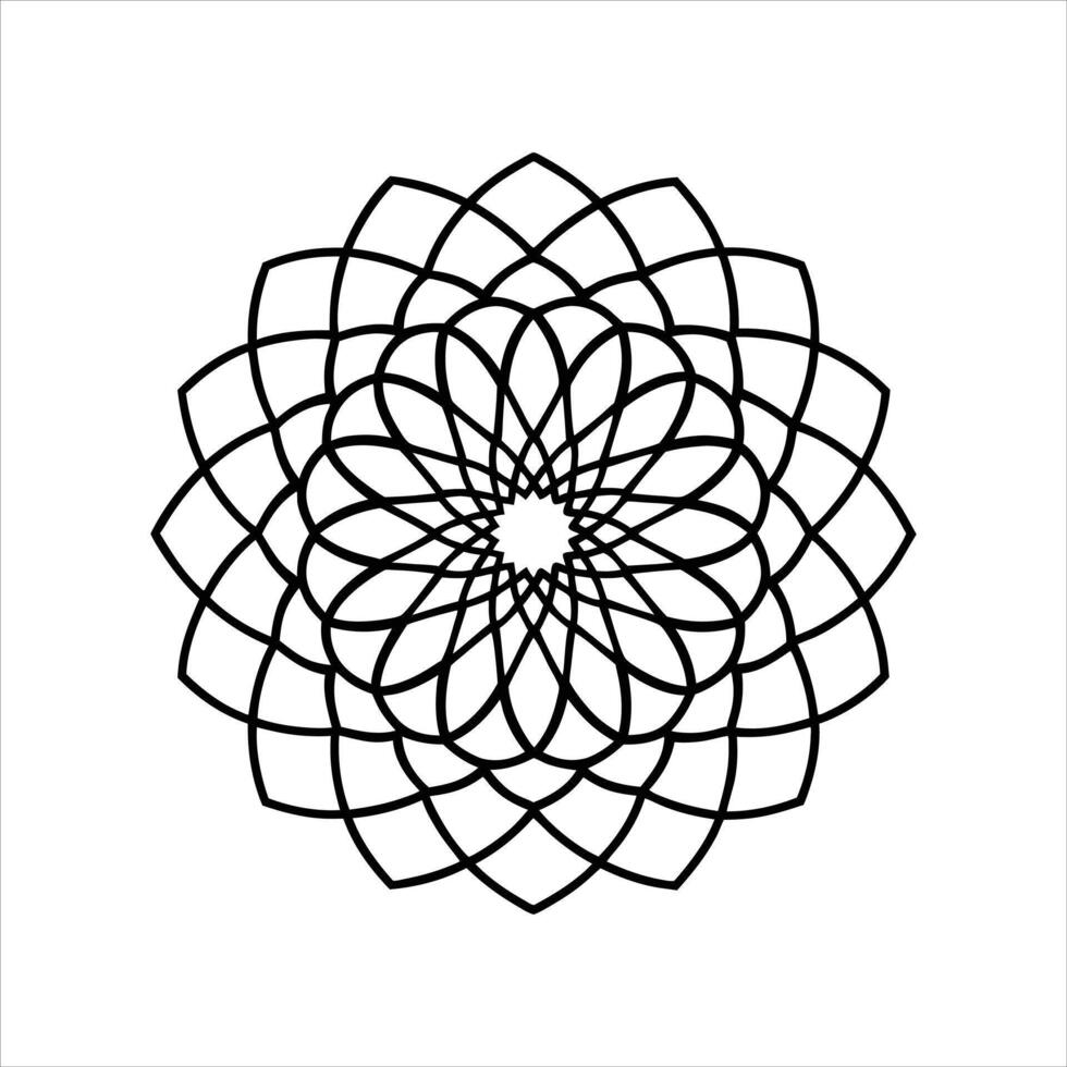 Endless Circle Mandala Line Art vector